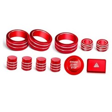 Knob Covers for Honda Civic Accessories 2026 2025 2022-2024 7-inch screen Red