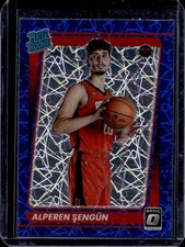 2021-22 Panini Donruss Optic Alperen Sengun Blue Velocity Prizm RC #169 Rockets