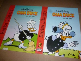 2 x Grandma Duck Barks Library Comic Albums German No 1 2 Disney