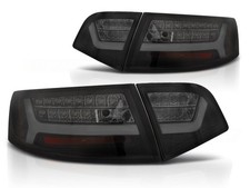 LED Lightbar Rückleuchten für Audi A6 C6 4F Limo Bj. 08-11 Schwarz Smoke