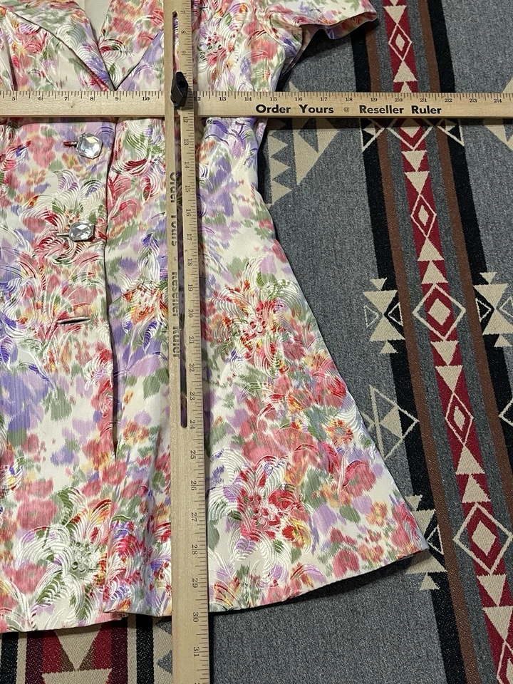 Chaqueta para mujer James Purcell talla 6 floral Abraham seda Suiza de colección BR Foto 3 de 4