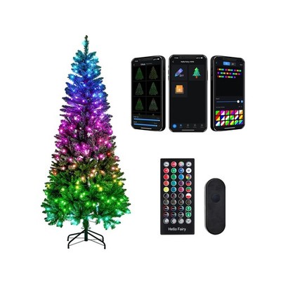 6FT Prelit Christmas Tree with 250 LED Lights, App Controlled Artificial Chri...