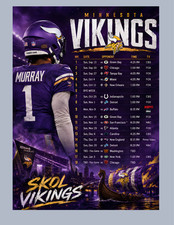 Minnesota Vikings Schedule 2026-27 Season Magnet (5 x 7 inches) High Def