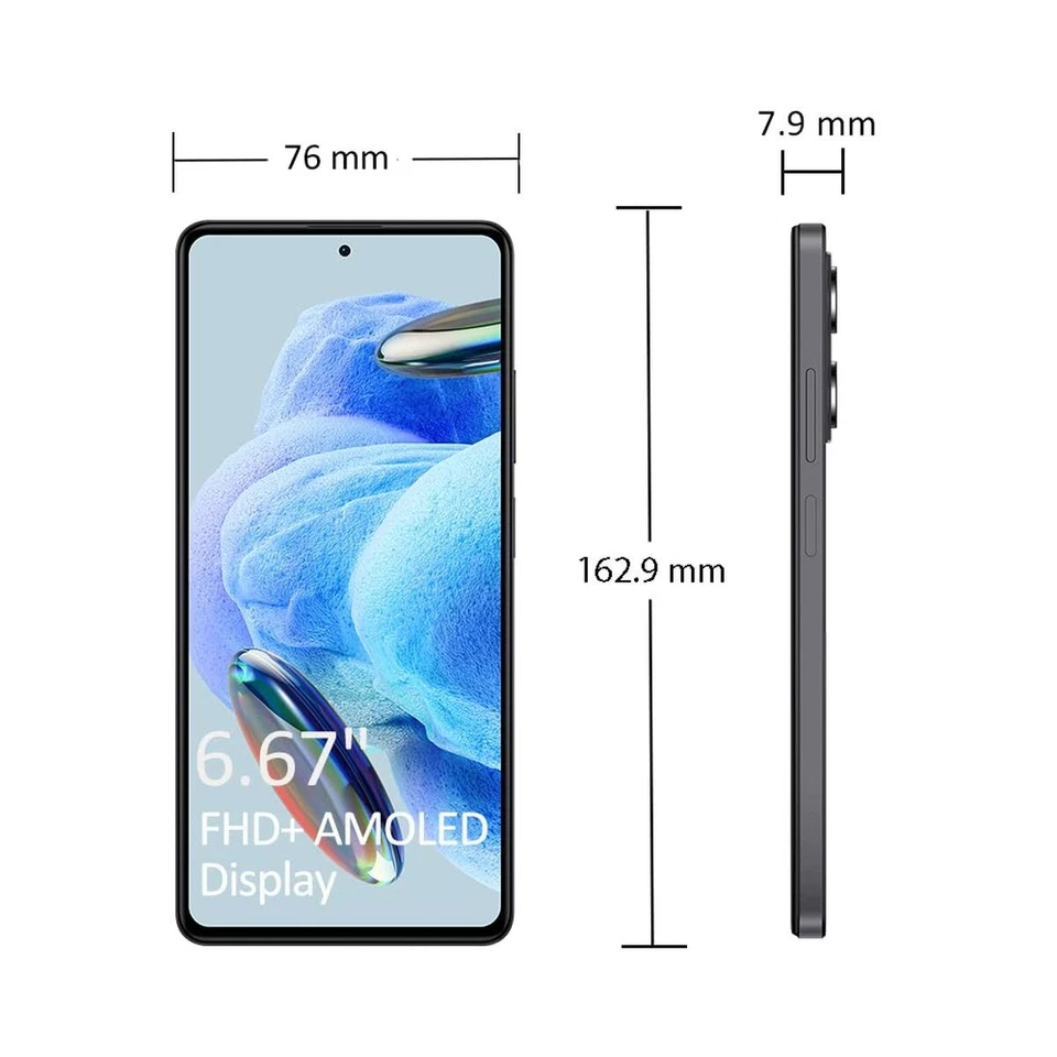 Smartphone Xiaomi Note 12 Pro 5G 6,67" Octa Core 6 GB RAM 128 GB Bianco Nero - Immagine 2 di 3