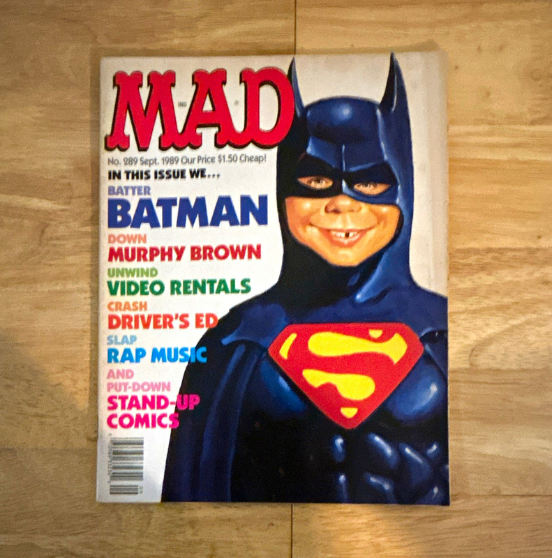 MAD Magazine Issue #289 September 1989 Illustrated Humor Batman TV Music