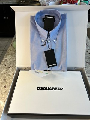 DSQUARED2 Men's Pale Blue Button-Down Shirt