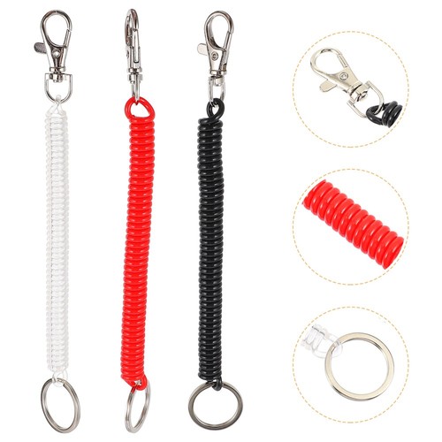 3 Pcs Spring Key Chain Cool Unique Keychains Keys Retractable Coil ...