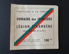 RARE VIGNETTE/CARNET DOMAINE DES INVALIDES FOREIGN LEGION PUYLOUBIER FRANCE