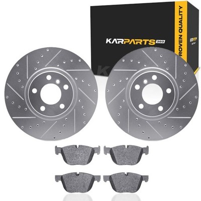 For Mini Cooper 2007-2015 Rotor Set | Silver | Drilled And Slotted