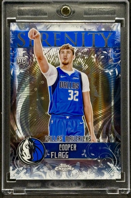 Cooper Flagg Rookie RC Blue Chrome Mavericks Roty Mint