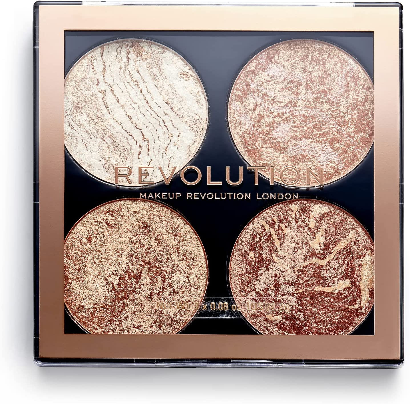 Makeup Revolution Cheek Kit, Face Bronzer & Highlighter Palette, Highly Pigmente