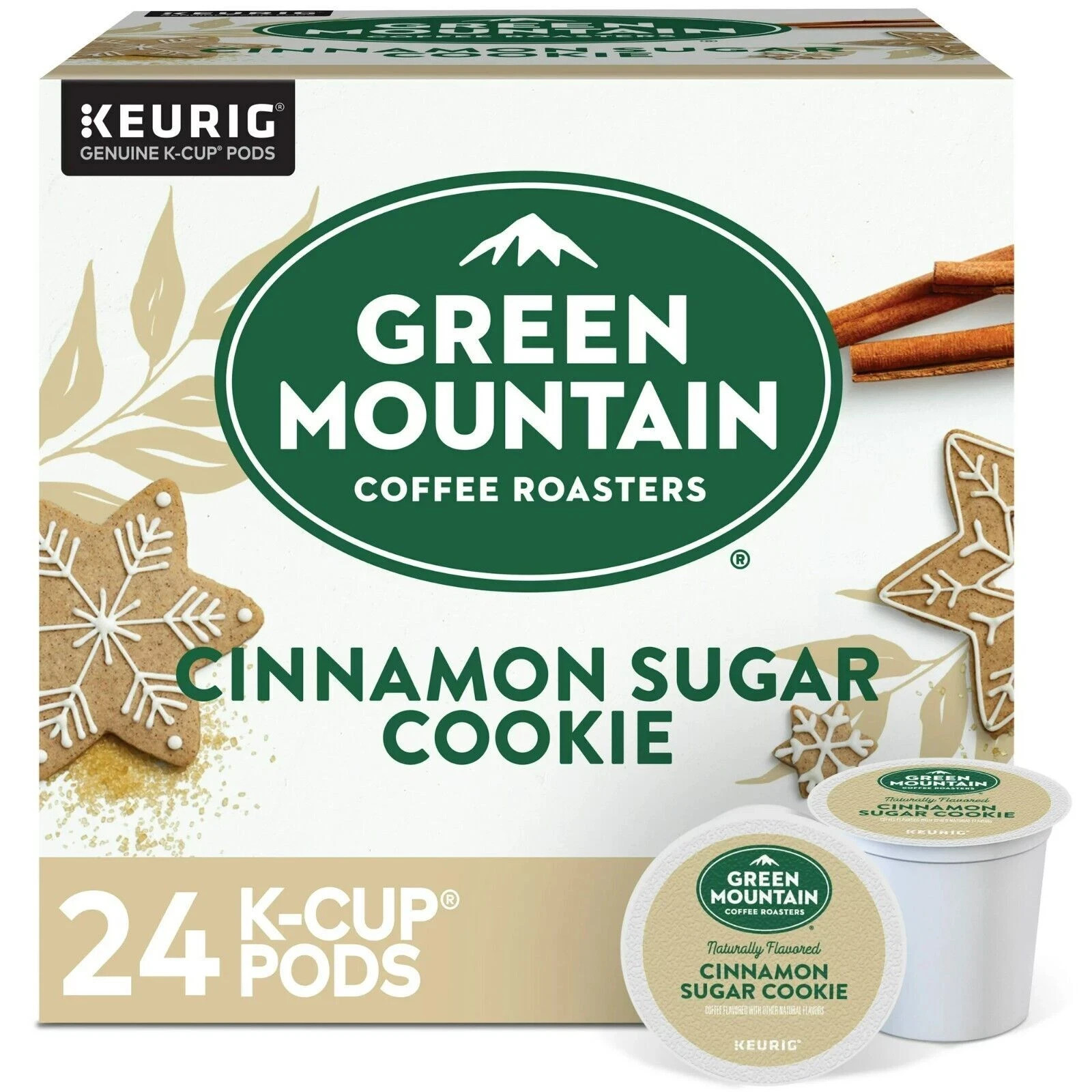 Green Mountain Cinnamon Sugar Cookie K-cups Exp 08/2027