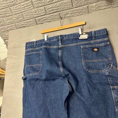 Dickies Mens Relaxed Fit Carpenter Jeans Indigo Blue Denim 50x30 DU310SNB NWT