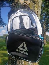 Reebok Backpack with Lunch Bag Black & White ...