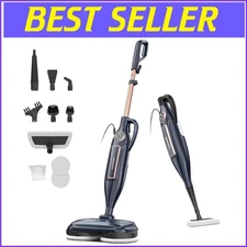 Rotating Steam Mop with Easy Maneuverability - 1200 Watts of Cleaning Power
