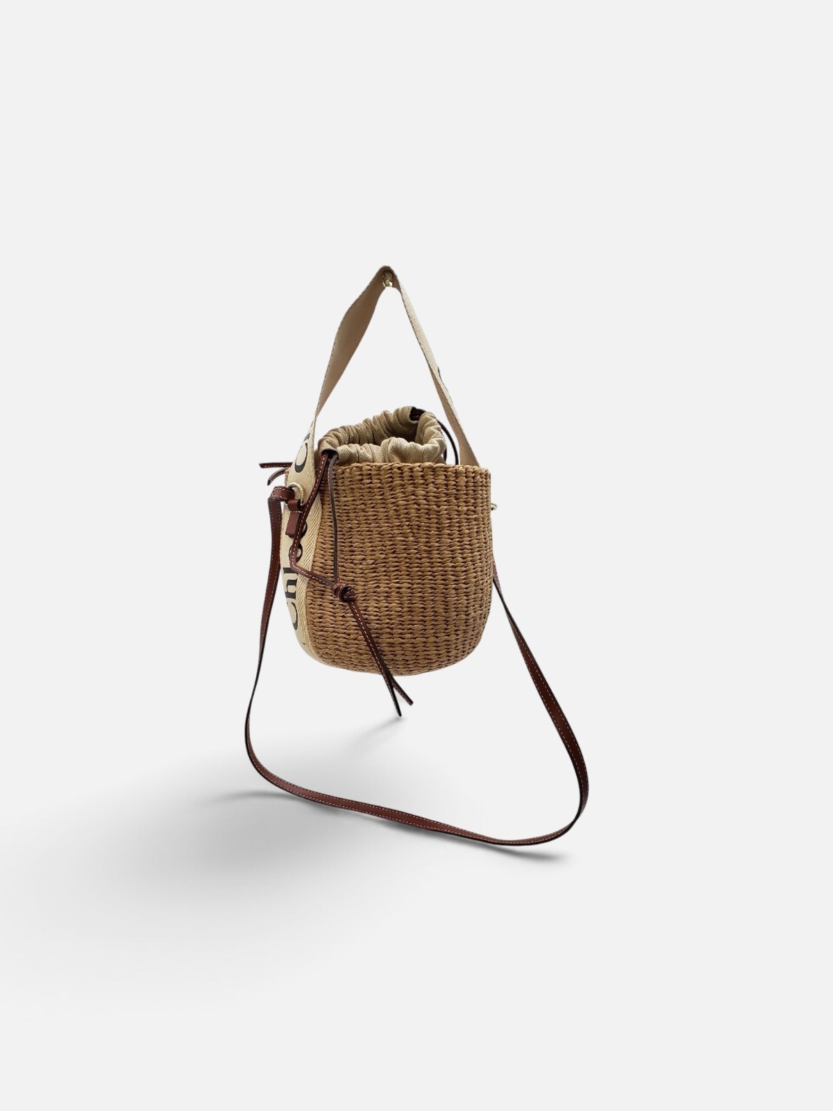 Chloé x Mifuko Woody Small Woven Basket Bag