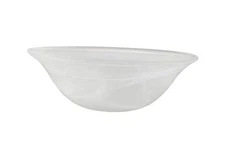  23510-11,Alabaster Replacement Glass Shade for Medium Base Socket Torchiere 