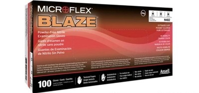 MicroFlex N48 Blaze Powder Free Nitrile Exam Gloves Case of 800