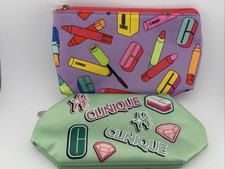 Lot of 2 Clinique Estee Lauder Lancome Cosmetic Makeup Bag