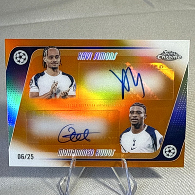 2025-26 Topps UCC - Xavi Simons/Mohammed Kudus Dual Auto 6/25 Tottenham Hotspurs