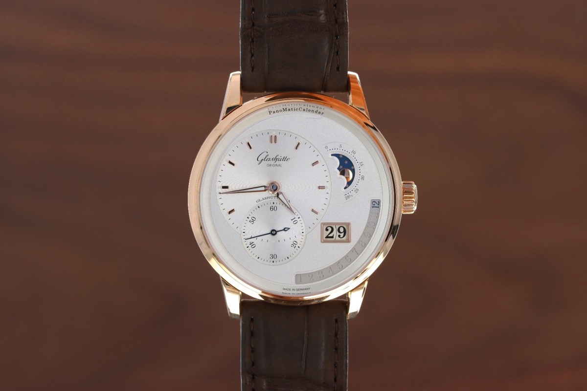 Glashutte Original PanoMaticCalendar, Silver Dial - Rose Gold, 1-92-09-02-05-62 View 3