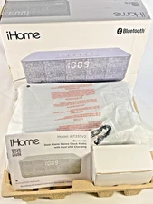iHome IBT233V2 Bluetooth Dual Alarm Stereo Clock Radio w/ Dual USB Charging