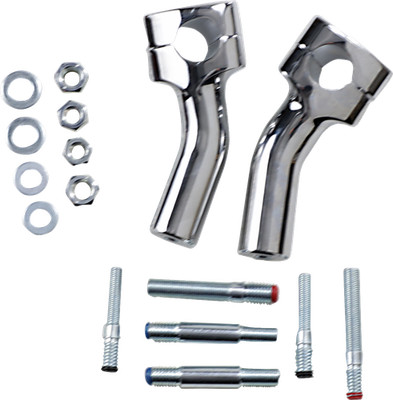 Baron Custom Accessories Kickback Handlebar Risers 4in Chrome Pair BA-7410-U