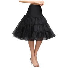 Vintage Rockabilly Petticoat Underskirt in Black