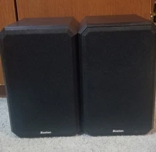 2 Boston Acoustics HD5 Bookshelf Speakers (Pair) Wood Black 8 Ohms Made In USA 