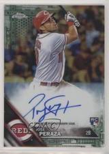 2016 Topps Chrome Rookie Green Refractor 32/99 Jose Peraza #RA-JPE Auto 3o3