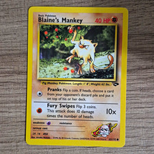 The Pokémon Company Blaine's Mankey 63/132 Gym Challenge Regular 1st Edition