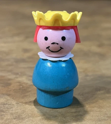 Vintage Fisher Price Little People Castle 993 Royal Family Princess Wooden 70s