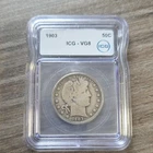 1903 Barber Half Dollar ICG VG8 Silver 50C Philadelphia KM#118