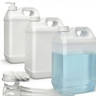 3 Pack Durable HDPE 1 Gallon Jug with Pumps, Leakproof 1 Gallon Water Jug for...