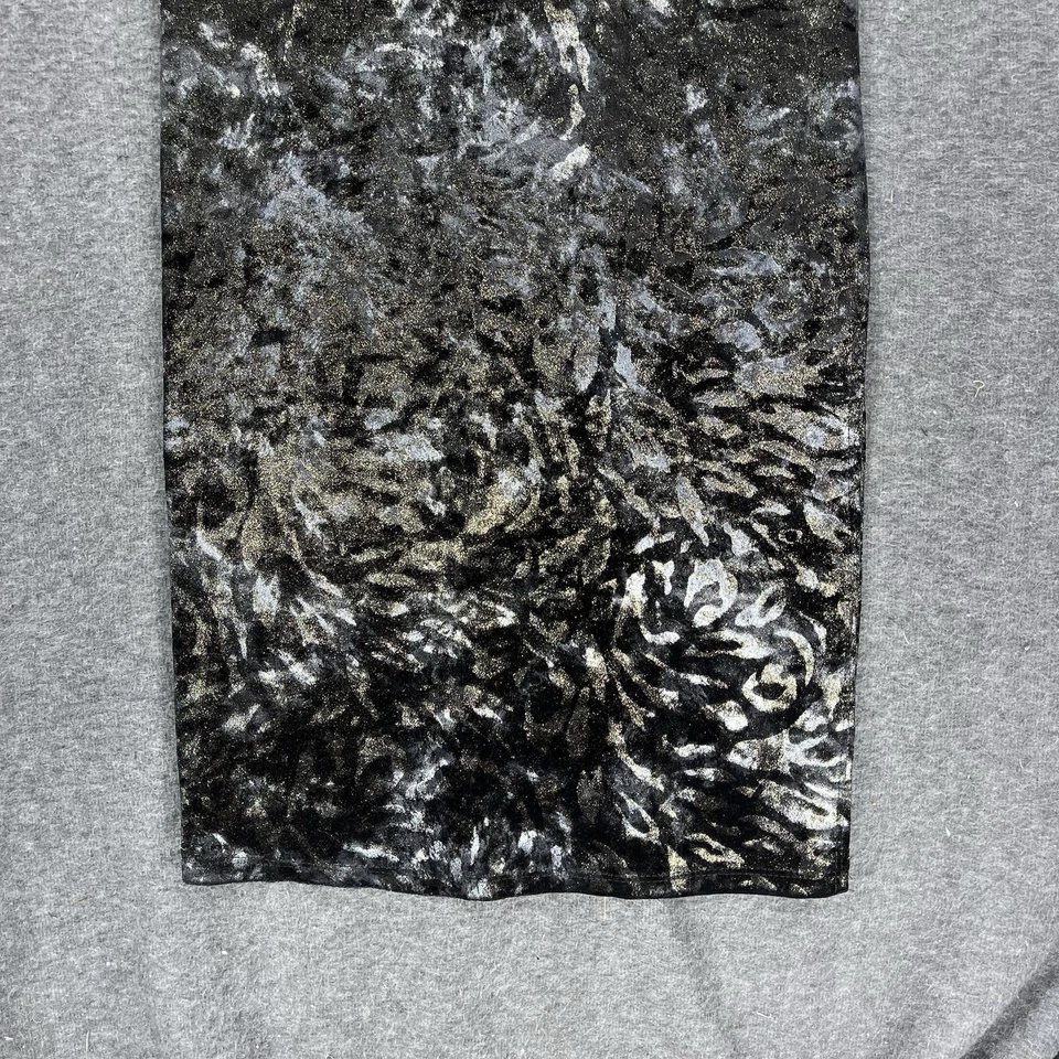 Винтажный Y2K Bebe металлический цветочный макси скольжения платье M спагетти ремни разрез США 90-х - Изображение 3 из 4