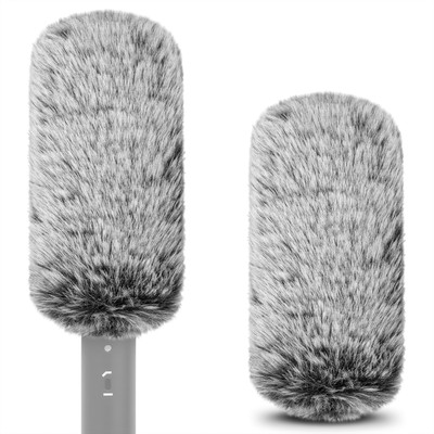 Geekria pelzige Windschutzscheibe Abdeckung für 0,8'' (20 mm) Durchmesser Mikrofon (2er Pack)