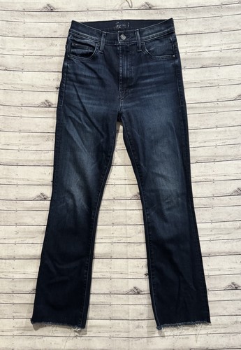 Mother Womens Insider Crop Step Fray Jean Size 26 Blue Denim Skinny Ankle - Picture 3 of 20