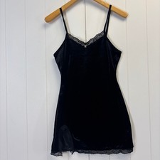 Women Y2K Festival Fairy Grunge Velvet Lace Slip Dress Size S Indie Butterfly