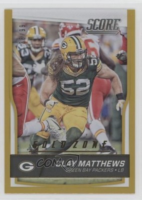 2016 Score Jumbo Gold Zone 38/99 Clay Matthews #125 6e0