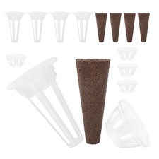 15 Pcs Hydroponic Plant Basket Kit with Starter Sponge and Transparent Lids 0.56 per sponge