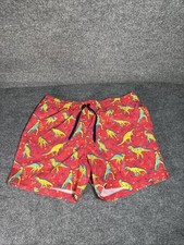 Chubbies The Dino Swim Trunks Lined Men s size Medium in Red Multi