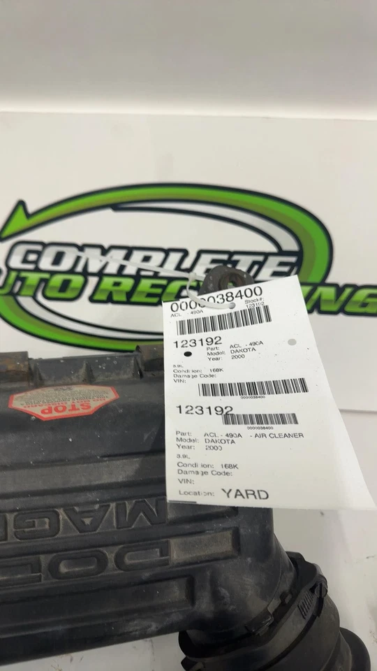 Dodge Dakota 2000-04 purificador de aire 3,9 L Foto 2 de 4