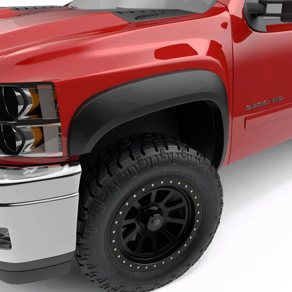 For Chevy Silverado 2500 HD 07-14 EGR Rugged Black Front & Rear Fender Flares - Image 3 of 4