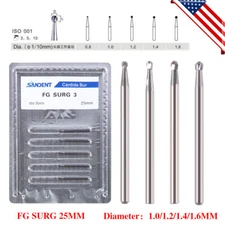 SANDENT Dental Surgical Round Carbide Bur FG SURG 2 3 4 5 Bur High Speed 25mm SA