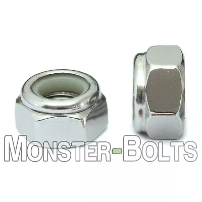 MONSTERBOLTS Stainless Steel Nylon Insert Hex Lock Nuts 4-40 6-32 8-32 10-32 1/4-20 5/16, 3/8