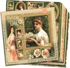 GRAPHIC 45 "PORTRAIT OF A LADY"12 12X12 PAPERS RETIRED SCRAPJACK'S PL