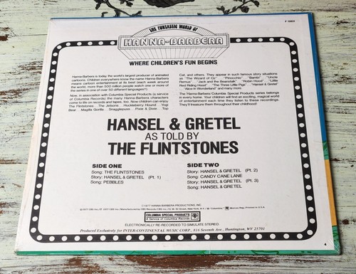 NEW Hansel & Gretel As Told By The Flintstone (1977) P 13831 Vinyl LP US - Picture 2 of 2
