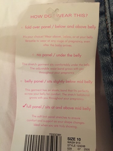 Womens Liz Lange Over the Belly Casual Denim Maternity Pants Straight - Picture 4 of 9