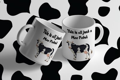 This Is All Just A MOO Point - Lustige Neuheit Joey Zitat Weiß Keramik 11 Unzen Becher
