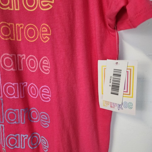 LuLaRoe Gracie Kids Girls Tee T-Shirt Colorful SZ 8 Gracie Blouse High Low NWT - Picture 2 of 5